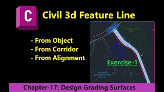 How to Create Feature Line in Civil 3d  Create Feature line from Object Feature line by Corridor [upl. by Kilby]