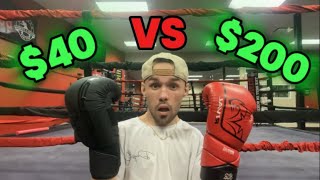 40 Boxing Gloves vs 200 Boxing Gloves Are They Worth It [upl. by Sualkcin]