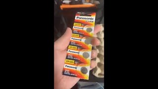 Review Panasonic CR2032 CR2025 CR2016 CR1632 CR1620 CR1616 CR1220 CR2450 CR2430 battery Batteries Bu [upl. by Zimmermann409]