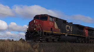 Canadian National  Westbound Freight 12 Nov 24 [upl. by Ellingston]