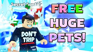 FREE Secret Santa HUGE PETS in Roblox Pet Simulator 99 [upl. by Nnarefinnej]