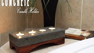 Concrete Candle Holder How To Make  DIY Build [upl. by Rutherford710]