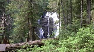 Langfield Falls Mt Adams Ranger District Gifford Pinchot National Forest Washington [upl. by Alleinnad]