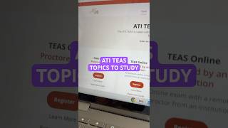 ATI TEAS  Topics to Study 🖥️ atiteas nursingschool futurenurse [upl. by Etterb369]