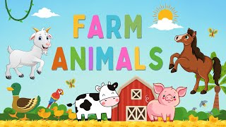 Farm Animals  Learn farm animals names in English  Kids vocabulary  English Educational Video [upl. by Elpmet]