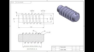 Solidworks Part Modeling Uygulama 24 Makine Elemanları [upl. by Ut]