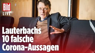 🔴Karl Lauterbach im CoronaKreuzverhör über falsche Prognosen und Panikmache  BILD Live [upl. by Ellwood629]