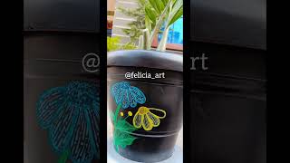 step by step Painting on planters planterdecoration [upl. by Haziza]