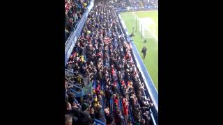 Arsenal  Fan Cam  Away Supporters Singing At Chelsea  ArsenalFanTVcom [upl. by Nandor460]