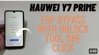 Huawei Y7 Pro 2019 DUB Lx1 Frp Remove 1click By sp  flash Tool Free Free tool all huawei unlock [upl. by Pember457]