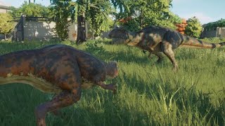 Jurassic World Evolution 2 Modified Herrerasaurus pack vs Metriacanthosaurus pack [upl. by Jeniece]