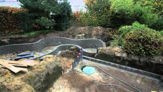 making a koi pond koi pond construction [upl. by Laurens]