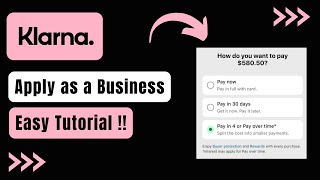 How to Apply for Klarna as a Business [upl. by Falcone]