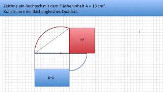 Höhensatz  Rechteck wird zu flächengleichem Quadrat [upl. by Atidnan105]