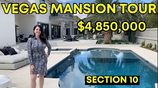 Tour A Spectacular 4850000 FULLY FURNISHED Las Vegas Mansion For Sale in Section 10 [upl. by Ahsitruc]