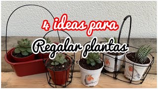 4 ideas de regalo  macetas decoradas con decoupage y cestas de alambre [upl. by Lletram]