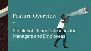 PeopleSoft Team Calendars for Managers and Employees [upl. by Phillane514]