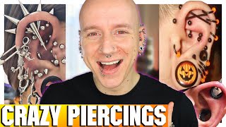 Insane Ear Piercing Collections  Piercings Gone Right 3  Roly Reacts [upl. by Inaliel959]