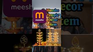 Meesho Diwali temple Decor item ✨ saree meesho shorts diya diwali temple decor decoration [upl. by Berny]