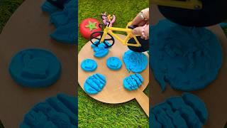 Kinetic sand with little fingers42💚💙💛❤️foryou relaxing satisfying [upl. by Cyna]