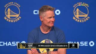 Steve Kerr Postgame Interview  Golden State Warriors beat Memphis Grizzlies 137116 [upl. by Siol]