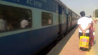 Nanded  Bangalore Train at Udgir Station [upl. by Ennovoj321]