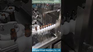 Automatic continuous flip bottle washing machine for glass round bottle cleaningmachine [upl. by Joete]