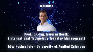 Welcome Prof DrIng Norman Hoeltz bbw Hochschule  University of Applied Sciences to TGGS [upl. by Aikemal]