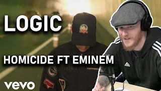 Logic  Homicide ft Eminem REACTION  OFFICE BLOKES REACT [upl. by Nauqal]