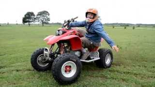 Honda 400ex  Donut in Wheelie out [upl. by Elfreda694]