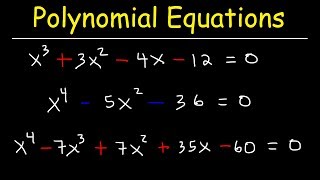 Solving Polynomial Equations By Factoring and Using Synthetic Division [upl. by Veronike]