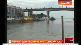 Indonesia sedang kaji projek jambatan Melaka  Dumai [upl. by Anirod]