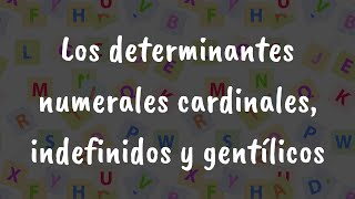 Los determinantes numerales cardinales indefinidos y gentílicos [upl. by Tannie719]