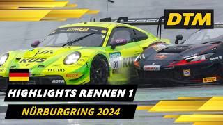 Regenchaos auf dem Nürburgring 🤯  DTM 2024 Highlights  Nürburgring [upl. by Comras]