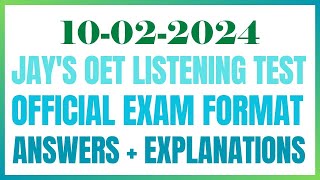 OET LISTENING TEST 10022024 oet oetexam oetnursing oetlisteningtest [upl. by Aneen486]