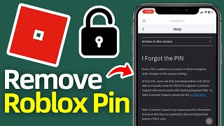 How To Remove Roblox Pin If You Forgot It [upl. by Euphemiah]