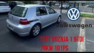 Golf 4 19tdi 74kw test voznja sa 326000km [upl. by Ydieh450]