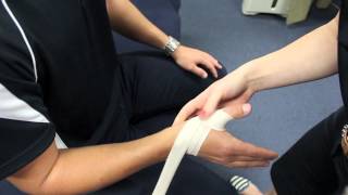 How to tape a thumb for sports  Presented by Pivotal Motion Physiotherapy [upl. by Gerhardt]