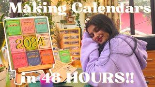 I made unique Calendars from SCRATCH in just 48 HOURS Vlog I never posted [upl. by Nathalie726]