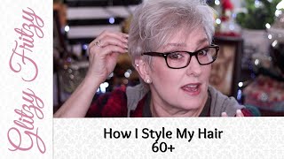 How I Style My Thin Gray Hair 60 OLDER see below for NEWER video [upl. by Lauretta]