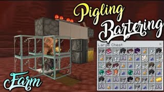 Easy Way To Barter With Piglins In Minecraft  Piglin Trading Farm [upl. by Edholm991]