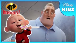 🚪 DimensionHopping Baby On The Loose  Incredibles 2  Disney Kids [upl. by Eenolem]