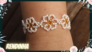 Aula de bijuterias Pulseira de Miçangas diy bracelet😍💖 [upl. by Einnos]