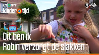 Robin verzorgt de slakken Kindertijd KRONCRV [upl. by Isacco]