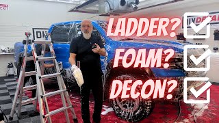 How to wash amp decontaminate a massive truck ceramic coating prep RAM TRX [upl. by Aurelea]