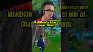 NICKEH30 GETS HIS FIRST WIN OF CHAPTER 2 REMIX amp REACTS TO VICTORY UMBRELLA GLIDER [upl. by Swanson964]