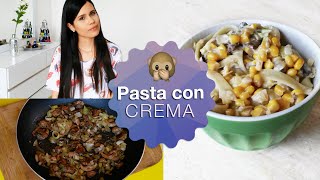 Receta Pasta con Crema de Champiñones y Maíz  Johanna TV [upl. by Arebma696]