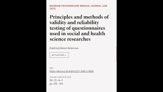 Principles and methods of validity and reliability testing of questionnaires used in   RTCLTV [upl. by Hogan104]