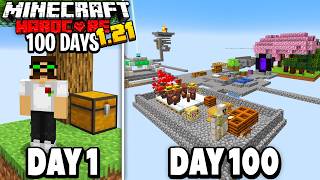 I Survived 100 Days in SKYBLOCK in 121 Hardcore Minecraft [upl. by Ennayhc]