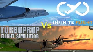 Infinite Flight VS Turboprop Flight Simulator [upl. by Sternick456]